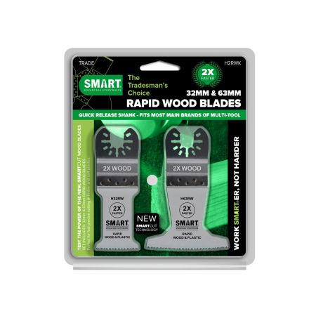 SMART H2RWK Trade SMARTCUT Rapid Wood Universal Multi-Tool Blade Set x2 Pcs