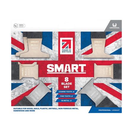 SMART UK8MAK Professional Series Union Jack Multi-Tool Blade Set x8 Pcs