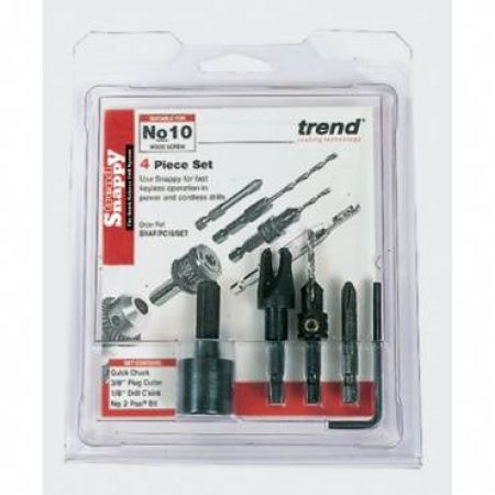 Trend SNAP/PC10/SET Trend Snappy plug cutter No 10 screw set
