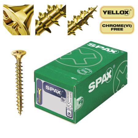 Spax-S 6.0 x 45mm Pozi Countersunk Screws ZY Box x500 Pcs