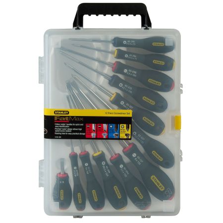 Stanley 5-65-426 FatMax Assorted Screwdriver Set x12 Pcs In Carry Case