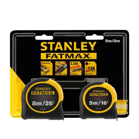 Stanley FMHT81745-0 FATMAX Classic 5m & 8m Tape Measure Twin Pack