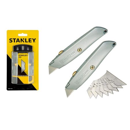 Stanley Classic 99E Retractable Blade Knife Twin Pack with x56 Blades
