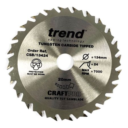 Trend CSB/13424 CraftPro Saw Blade 134mm x 24T x 20mm