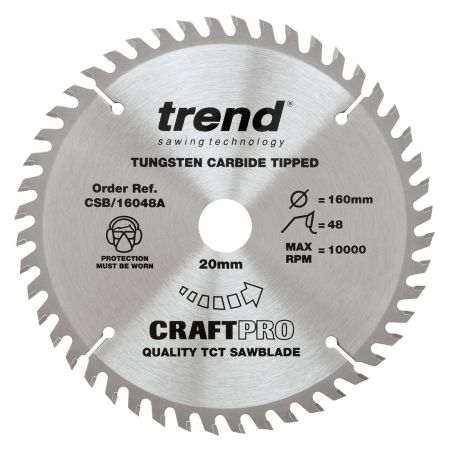 Trend CSB/16048A CraftPro Saw Blade 160mm x 48T x 2.2x20mm