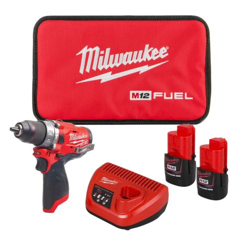 Milwaukee M12 FPD-202B 12v 13mm Combi Drill Inc 2x 2.0Ah Batts | Powertool  World