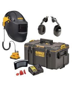 DeWalt DXPGB2WD21 18v XR PAPR Welding Air Purifying Respirator & Filter Inc 1x 2.0Ah Batt In TOUGHSYSTEM 2.0 Carry Case