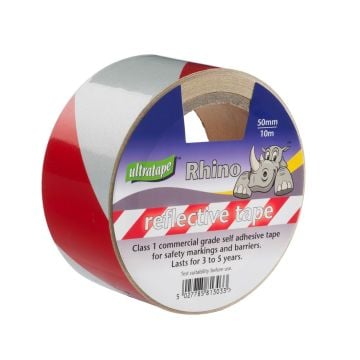 UltraTape 275010RWUL 50mm x 10m Red And White Reflective Tape