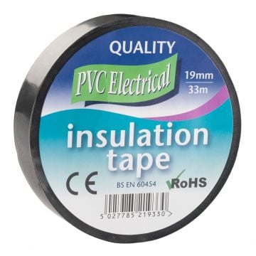 UltraTape 351933BK 19mm x 33m Black Electrical PVC Tape