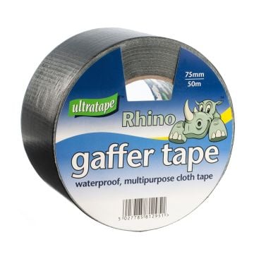 UltraTape 00437550BKRH 75mm x 50m Black Cloth Tape
