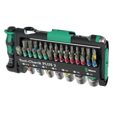 Wera 049056 Tool-Check PLUS 2 Ratchet And Screw Bit Set x39 Pcs