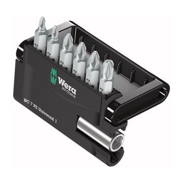 Wera Bit Check 7 PZ Universal 1 Pozi Bit Set x7 Pcs 05056296001