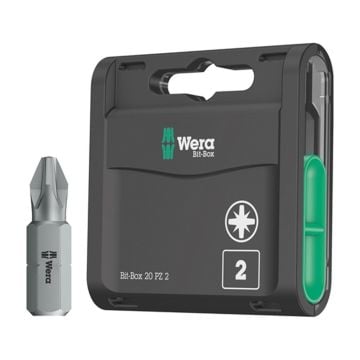 Wera H PZ2 20 Pc Bit Set In Bit-Box 05057760001