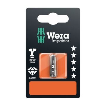 Wera 855/1 IMP DC SB Impaktor Pozi PZ2 x 25mm Screwdriver Bit Carded