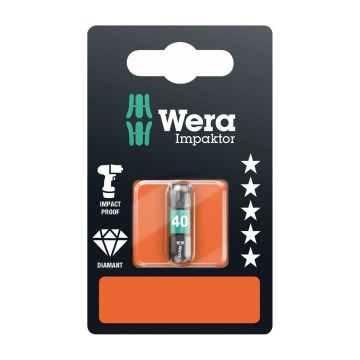 Wera 867/1 IMP DC SB Impaktor Torx TX40 x 25mm Screwdriver Bit Carded
