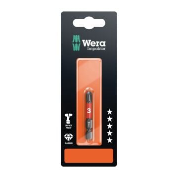 Wera 851/4 Z IMP DC SB Impaktor Phillips PH3 x 50mm Screwdriver Bit Carded