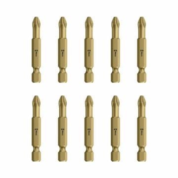 Wera 855/4 TH Pozidriv Torsion PZ2 Bits Extra Hard 50mm Pack x10 Pcs