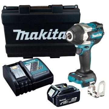 Makita DTW700RT 18v LXT Brushless 1/2" Impact Wrench Inc 1x 5.0Ah Battery