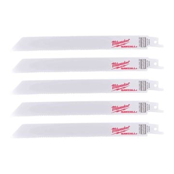 Milwaukee 48005293 Sawzall 200mm x 10TPI Reciprocating Saw Blades x5 Pcs 