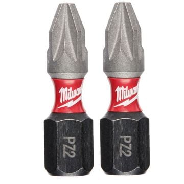 Milwaukee SHOCKWAVE PZ2 25mm Impact Screwdriver Bits x2 Pcs 4932472040 