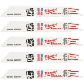 Milwaukee 48475184 Sawzall150mm x 18TPI Reciprocating Saw Blade x5 Pcs