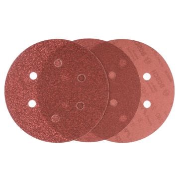 Bosch Assorted Grit 150mm Random Orbit Sanding Sheets Expert for Wood 6 Pcs 2608607247