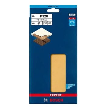 Bosch Expert C470 Delta Sanding Sheets 120G 115 x 230mm For Wood & Paint x10 Pcs