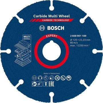 Bosch Expert Multi Wheel Carbide Cutting Grinder Disc 125mm 2608901189