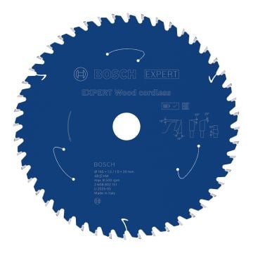 Bosch EXPERT Wood 165 x 1.5/1 x 20mm T48 Circular Saw Blade 2608902151