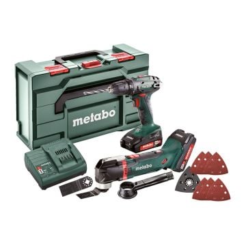Metabo 2.6.1 18v Drill Driver & Multi Tool Combo Set Inc 2x 2.0Ah Batts