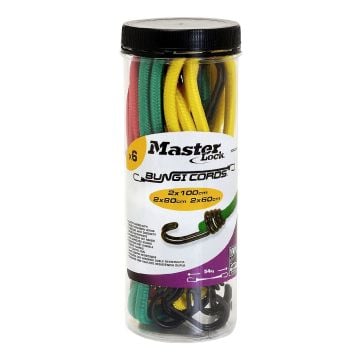 Master Lock 3040E Reverse Hook Twin Wire Bungee Cord Jar x6 Pcs