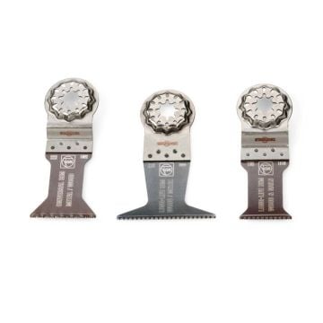 Fein Starlock Wood & Metal E-Cut MultiTool Saw Blades Combo x3 Pcs 35222967100