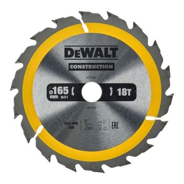 DeWalt DT1933-QZ 165mm x 20mm 18T Circular Saw Blade