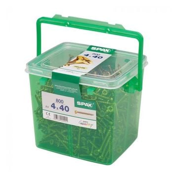 Spax-S 4.0 x 40mm Pozi Countersunk Screws ZY Tub x800 Pcs