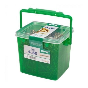 Spax-S 4.0 x 50mm Pozi Countersunk Screws ZY Tub x650 Pcs