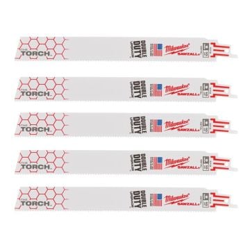 Milwaukee 48475713 230mm x 10TPI Heavy Duty TORCH™ Reciprocating Saw Blade x5 Pcs