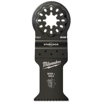 Milwaukee 48906021 35mm Starlock Wood With Nails Plunge Cut Multi Tool Blade
