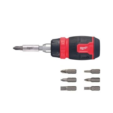 Milwaukee 8-in-1 Compact Ratcheting Multi-Bit Screwdriver 4932480581