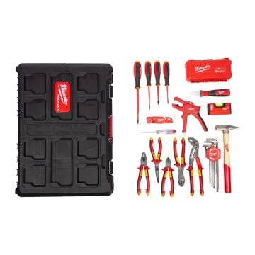 Milwaukee 4932499466 PACKOUT Electrician Set x62 Pcs