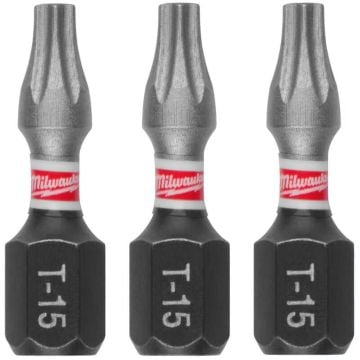 Milwaukee 4932500362 GEN4 SHOCKWAVE TX15 25mm Impact Screwdriver Bits x3 Pcs