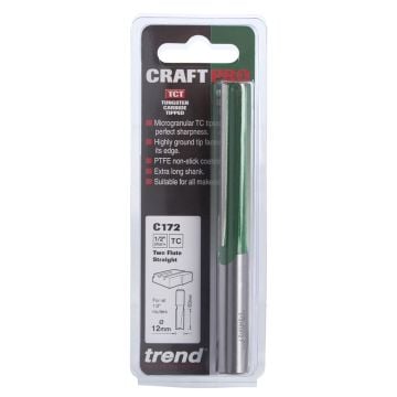 Trend CraftPro C172X1/2TC 12mm x 63mm 1/2" Shank Router Router Cutter For Use With Trend Lock Jigs