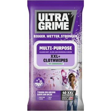 UltraGrime Life 5410 XXL+ Multi-Purpose Pomelo Cloth Wipes Inc 40 Wipes