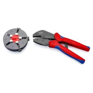 KNIPEX 97 33 01 MultiCrimp® Lever Action Crimping Pliers With Multi-Component Grips Burnished 250mm