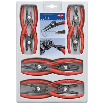 KNIPEX 00 20 04 SB Precision Circlip Pliers Set x8 Pcs