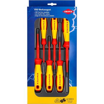 KNIPEX 00 20 12 V05 VDE Screwdriver Set Slotted x6 Pcs