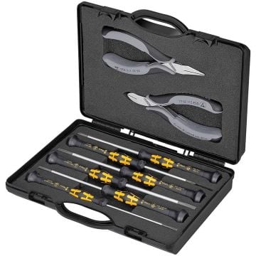 KNIPEX 00 20 18 ESD Electronics Pliers For Work On Electronic Components In Carry Case x8 Pcs