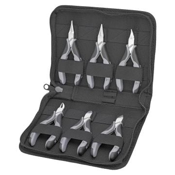 KNIPEX 00 20 17 ESD Electronics Pliers Set In Carry Case x6 Pcs