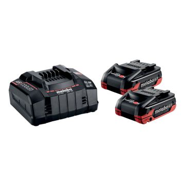 Metabo 685306380 Basic Battery & Charger Set Inc. 2x 4.0Ah Batteries