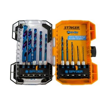 Spyder 19217 Mach-Blue Hex Shank Drill Bit Set x10 Pcs