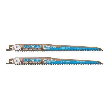 Spyder 200321 9-Inch 6 TPI Mach-Blue Bi-Metal Reciprocating Blade x2 Pcs